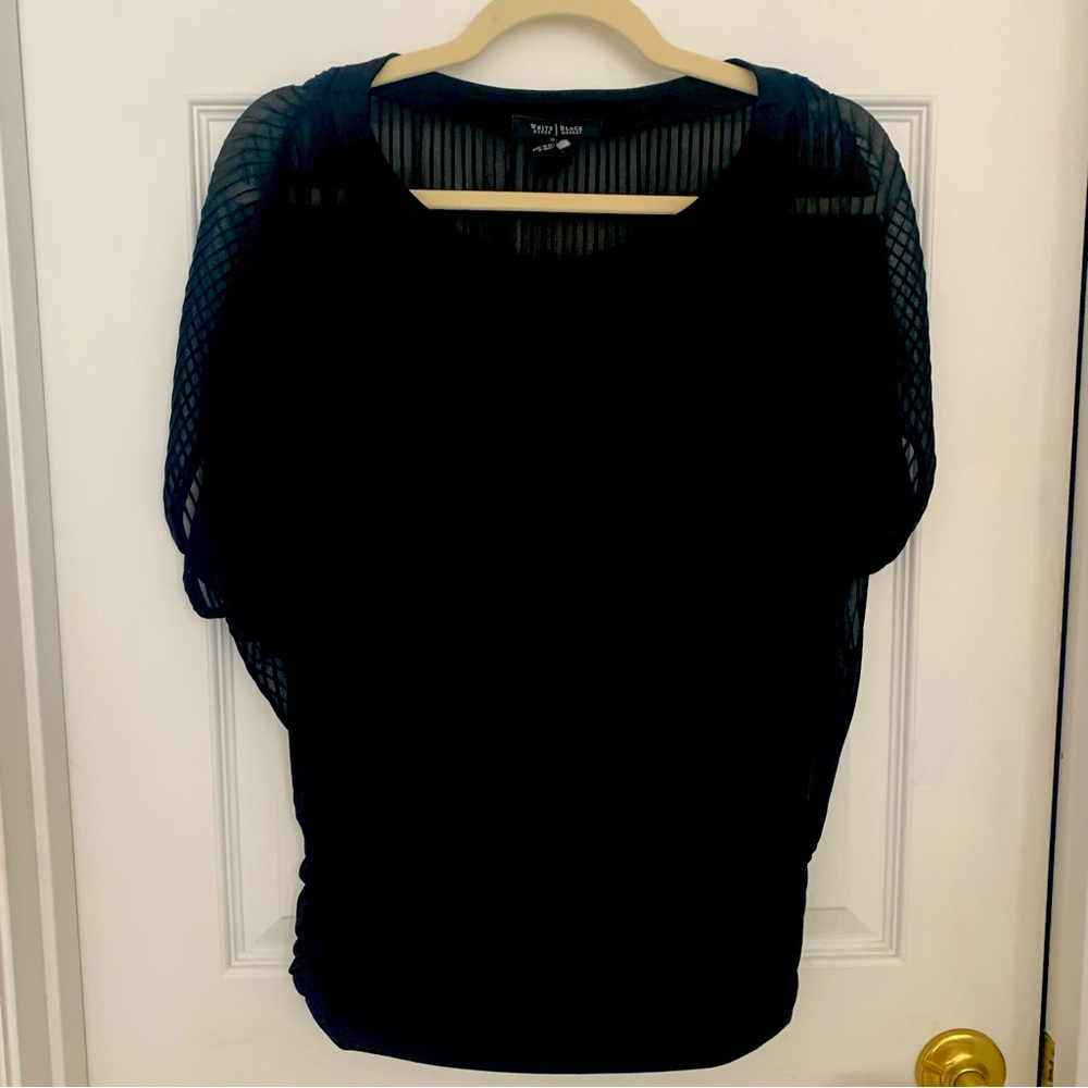 White House Black Market Semi-Sheer Top